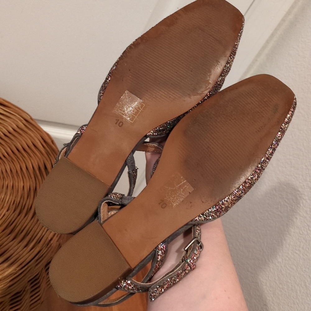Madewell Glitter Slingback Flats Size 10 - Picture 6 of 7